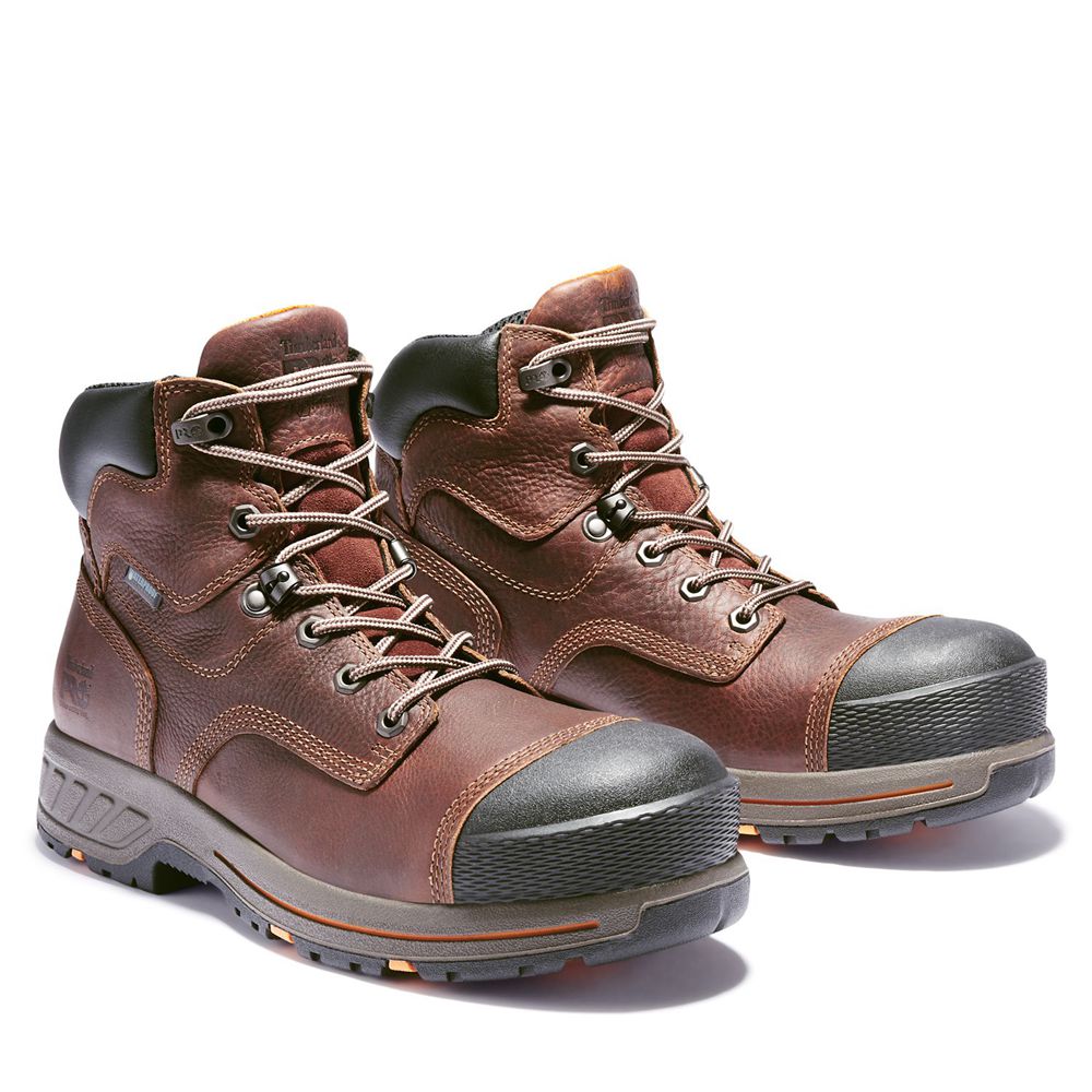 Bocanci De Muncă Timberland Barbati Maro/Negrii - Pro® Helix Hd 6\" Comp Toe - Romania - ZMXFLP675